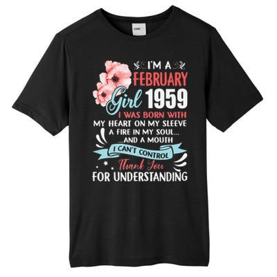 February 1959 64th Birthday Gift 64 Years Old Tall Fusion ChromaSoft Performance T-Shirt