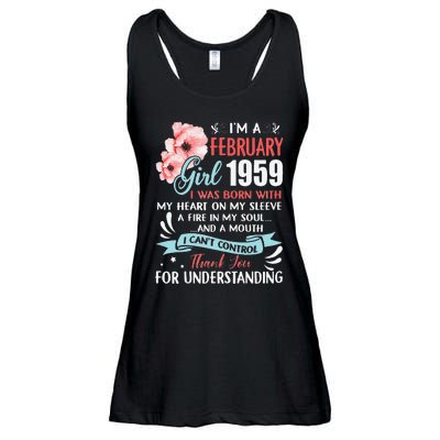 February 1959 64th Birthday Gift 64 Years Old Ladies Essential Flowy Tank