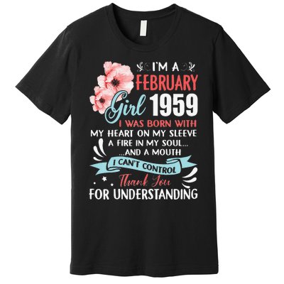 February 1959 64th Birthday Gift 64 Years Old Premium T-Shirt