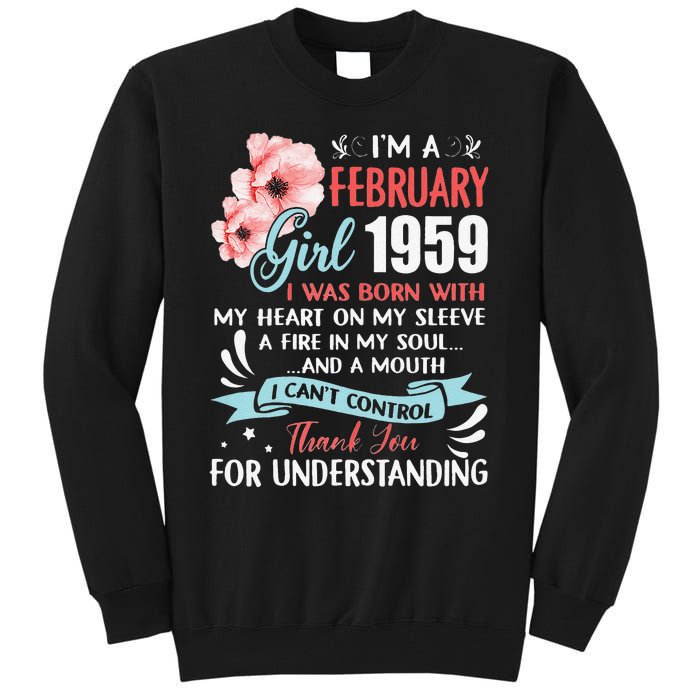 February 1959 64th Birthday Gift 64 Years Old Tall Sweatshirt