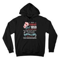 February 1959 64th Birthday Gift 64 Years Old Tall Hoodie