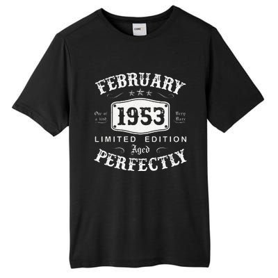 February 1953 70 Year Old 70th Birthday Gifts Vintage 1953 Tall Fusion ChromaSoft Performance T-Shirt