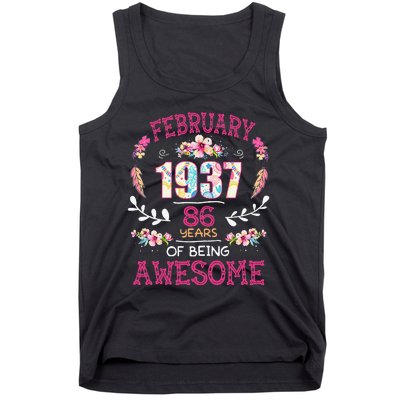 February 1937 86th Birthday Gift 86 Years Old Tank Top