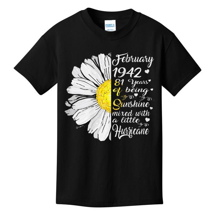 February 1942 81st Birthday Gift 81 Years Old Kids T-Shirt