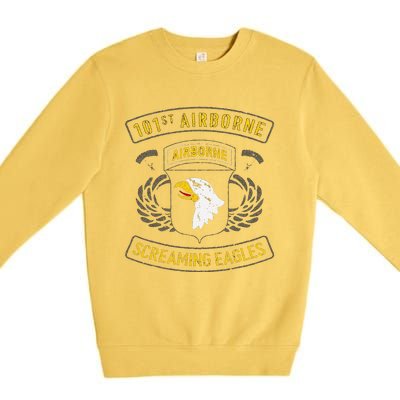 Funny 101st Airborne Paratrooper Army Veteran Vintage Premium Crewneck Sweatshirt