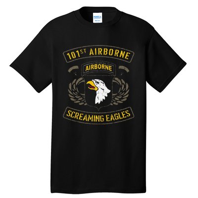 Funny 101st Airborne Paratrooper Army Veteran Vintage Tall T-Shirt