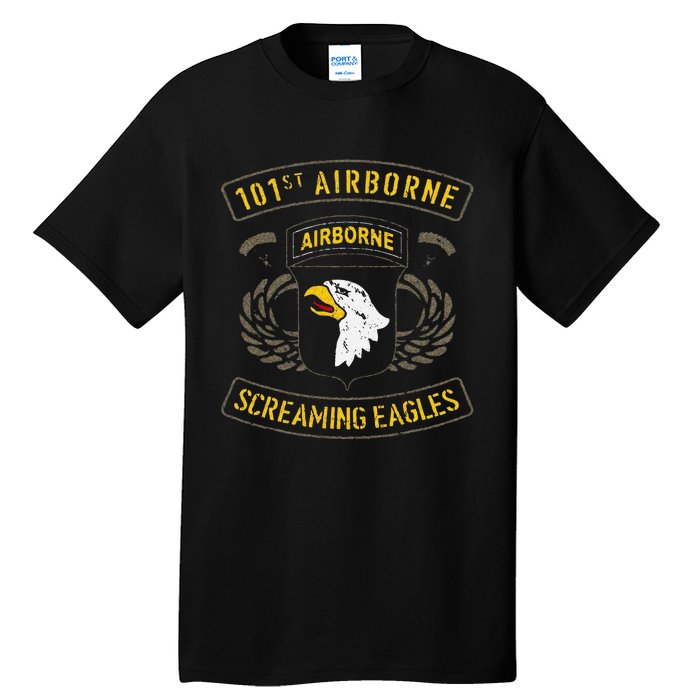 Funny 101st Airborne Paratrooper Army Veteran Vintage Tall T-Shirt