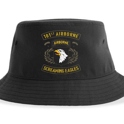 Funny 101st Airborne Paratrooper Army Veteran Vintage Sustainable Bucket Hat