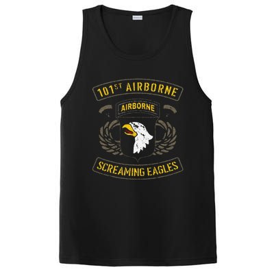 Funny 101st Airborne Paratrooper Army Veteran Vintage PosiCharge Competitor Tank