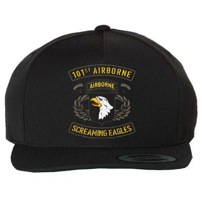 Funny 101st Airborne Paratrooper Army Veteran Vintage Wool Snapback Cap