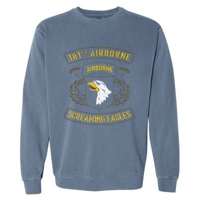 Funny 101st Airborne Paratrooper Army Veteran Vintage Garment-Dyed Sweatshirt