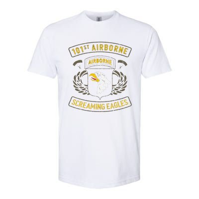 Funny 101st Airborne Paratrooper Army Veteran Vintage Softstyle® CVC T-Shirt