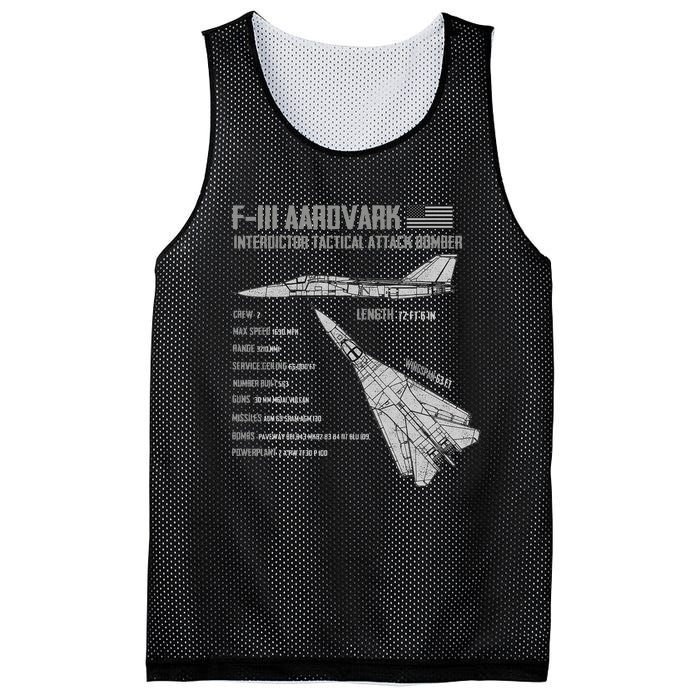 F 111 Aardvark Mesh Reversible Basketball Jersey Tank