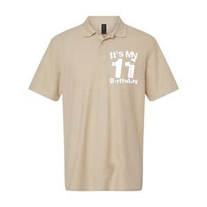 Funny 11th Birthday It's My 11th Birthday 11 Year Old Birthday Softstyle Adult Sport Polo