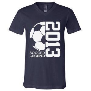 Football 10th Birthday Soccer Legend 2013 V-Neck T-Shirt