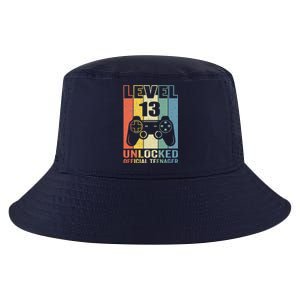 Funny 13th Birthday Gift Boy Level 13 Unlocked Teenager Cool Comfort Performance Bucket Hat