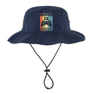 Funny 13th Birthday Gift Boy Level 13 Unlocked Teenager Legacy Cool Fit Booney Bucket Hat