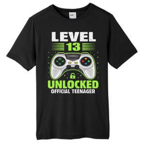 Funny 13th Birthday Gift Boy Level 13 Unlocked Teenager Tall Fusion ChromaSoft Performance T-Shirt