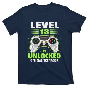 Funny 13th Birthday Gift Boy Level 13 Unlocked Teenager T-Shirt