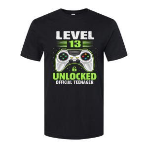 Funny 13th Birthday Gift Boy Level 13 Unlocked Teenager Softstyle CVC T-Shirt