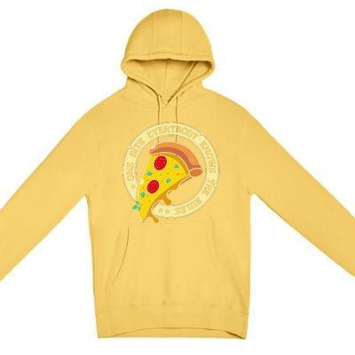 Funny 1 Bites Pizza Everybody knows the rules food lover Premium Pullover Hoodie