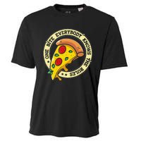 Funny 1 Bites Pizza Everybody knows the rules food lover Cooling Performance Crew T-Shirt