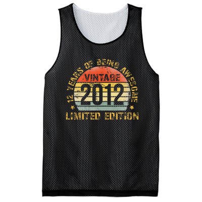 Funny 12th Birthday Decoration Boy 12yr 12 Year Old Birthday Gift Mesh Reversible Basketball Jersey Tank