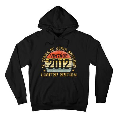 Funny 12th Birthday Decoration Boy 12yr 12 Year Old Birthday Gift Tall Hoodie