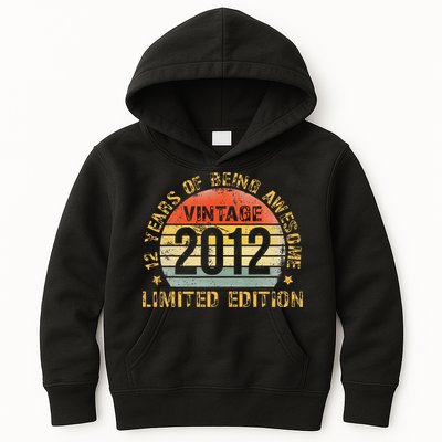 Funny 12th Birthday Decoration Boy 12yr 12 Year Old Birthday Gift Kids Hoodie