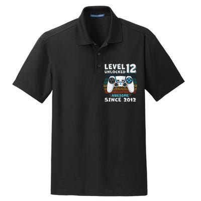 Funny 12th Birthday Decoration Boy 12yr 12 Year Old Birthday Dry Zone Grid Polo