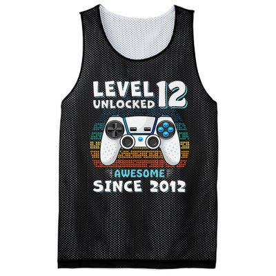 Funny 12th Birthday Decoration Boy 12yr 12 Year Old Birthday Mesh Reversible Basketball Jersey Tank