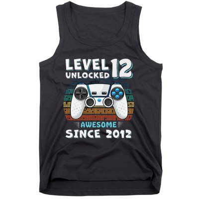 Funny 12th Birthday Decoration Boy 12yr 12 Year Old Birthday Tank Top