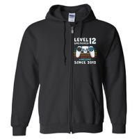 Funny 12th Birthday Decoration Boy 12yr 12 Year Old Birthday Full Zip Hoodie