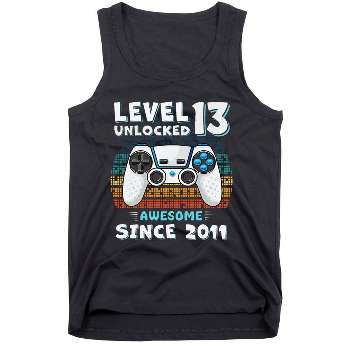 Funny 13th Birthday Decoration Boy 13yr 13 Year Old Birthday Tank Top