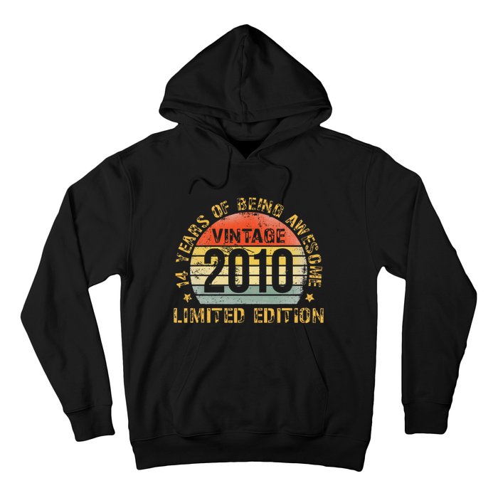 Funny 14th Birthday Decoration Boy 14yr 14 Year Old Birthday Hoodie