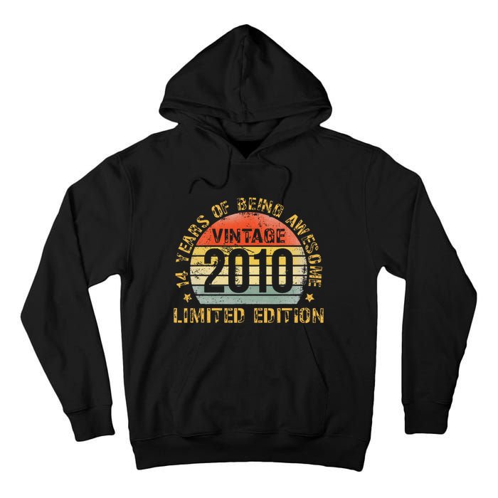 Funny 14th Birthday Decoration Boy 14yr 14 Year Old Birthday Tall Hoodie