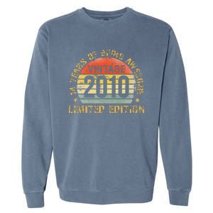 Funny 14th Birthday Decoration Boy 14yr 14 Year Old Birthday Garment-Dyed Sweatshirt