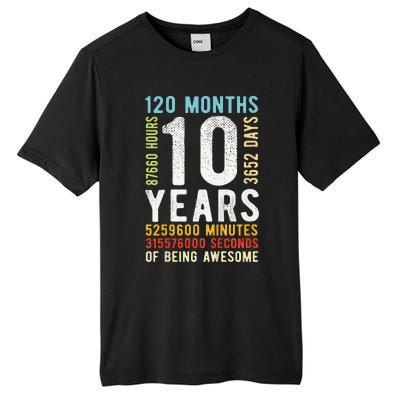 Funny 10th Birthday 10 Years Old Vintage Retro 120 Months Tall Fusion ChromaSoft Performance T-Shirt