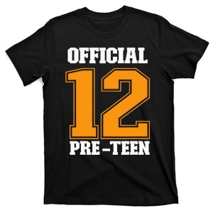 Funny 12th Birthday 12 Year Old 2010 Official 12 Pre-Teen T-Shirt