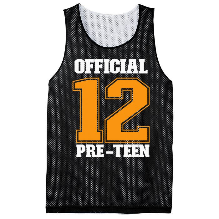 Funny 12th Birthday 12 Year Old 2010 Official 12 Pre-Teen Mesh Reversible Basketball Jersey Tank