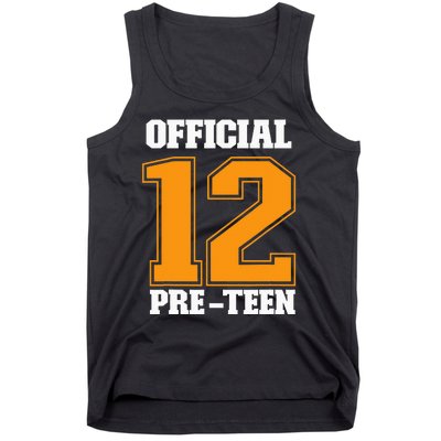 Funny 12th Birthday 12 Year Old 2010 Official 12 Pre-Teen Tank Top