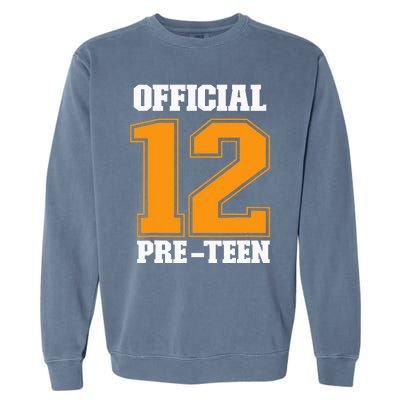 Funny 12th Birthday 12 Year Old 2010 Official 12 Pre-Teen Garment-Dyed Sweatshirt