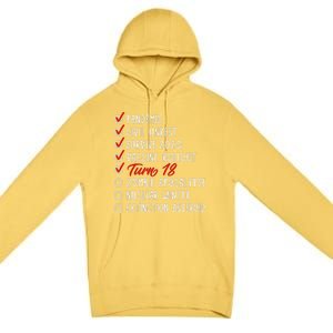 Funny 18th Birthday Gift I 18 Years I 2003 2021 I Quarantine Premium Pullover Hoodie