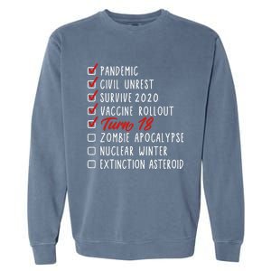 Funny 18th Birthday Gift I 18 Years I 2003 2021 I Quarantine Garment-Dyed Sweatshirt