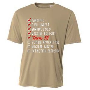 Funny 18th Birthday Gift I 18 Years I 2003 2021 I Quarantine Cooling Performance Crew T-Shirt