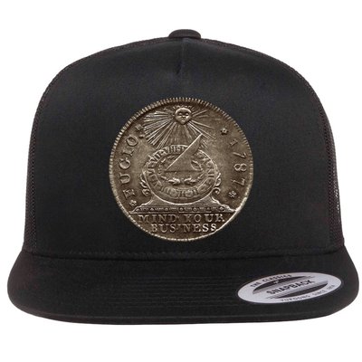 Fugio 1787 Cent Coin Mind Your Business United States Money Flat Bill Trucker Hat