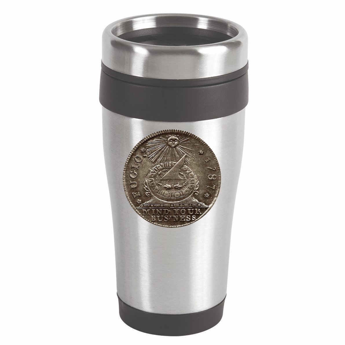 Fugio 1787 Cent Coin Mind Your Business United States Money 16oz Travel Tumbler