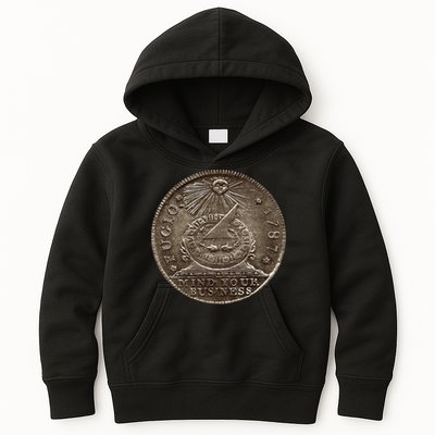 Fugio 1787 Cent Coin Mind Your Business United States Money Kids Hoodie