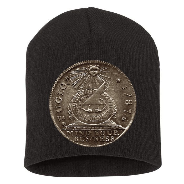 Fugio 1787 Cent Coin Mind Your Business United States Money Short Acrylic Beanie