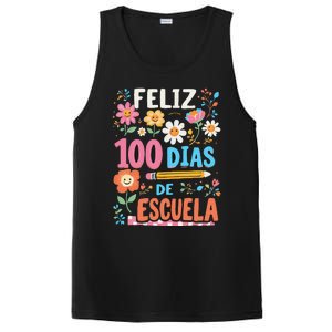 Feliz 100 Diaz De Escuela 100th Day School Spanish Teacher PosiCharge Competitor Tank